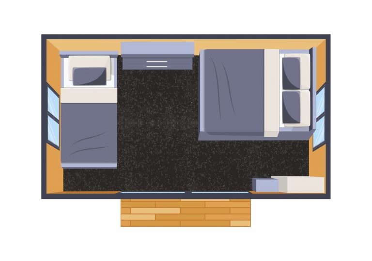 large portable cabin floorplan