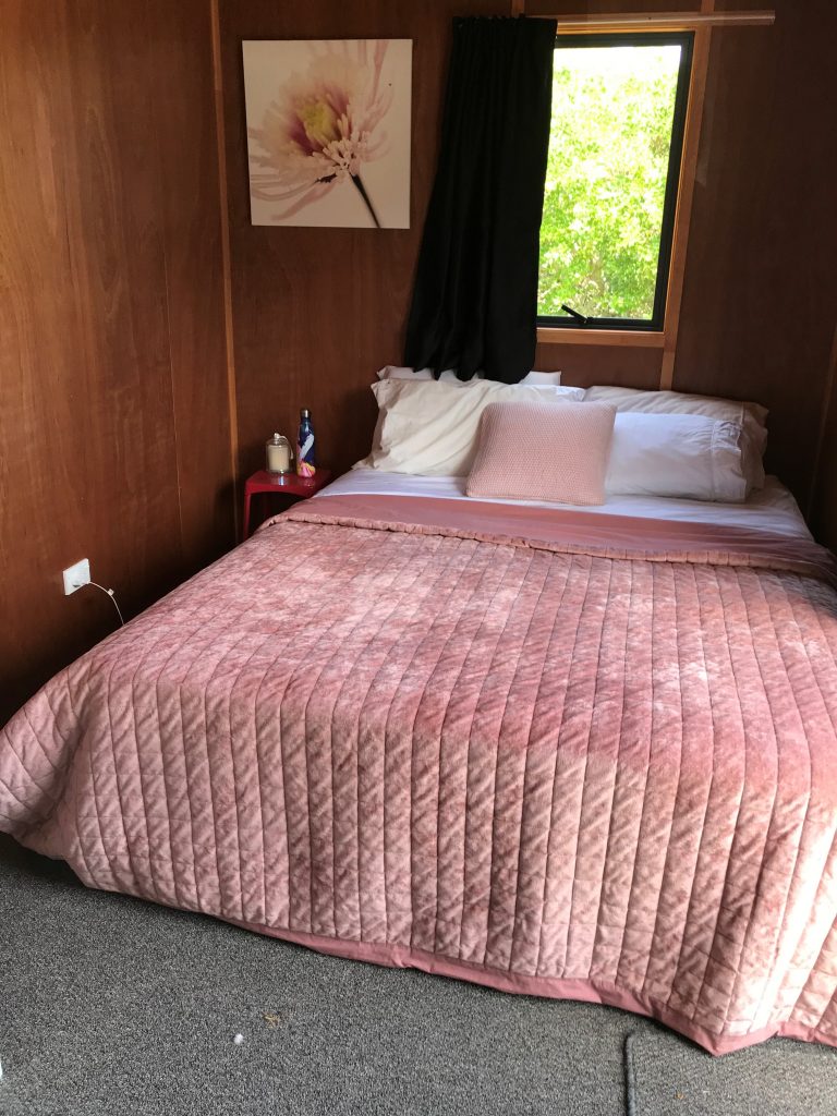 bed in rental cabin